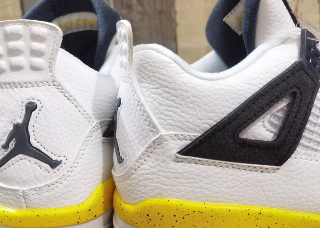 White, Black & Yellow High-Top Sneakers