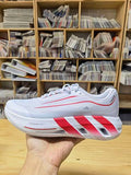 Adidas White & Red Sport Sneakers