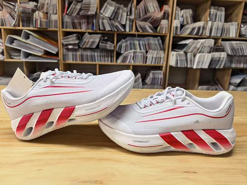 Adidas White & Red Sport Sneakers